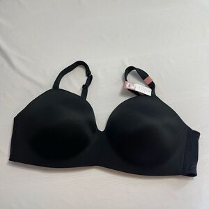 NWT Cacique Black Lightly Lined T-Shirt Bra Size 46DD New